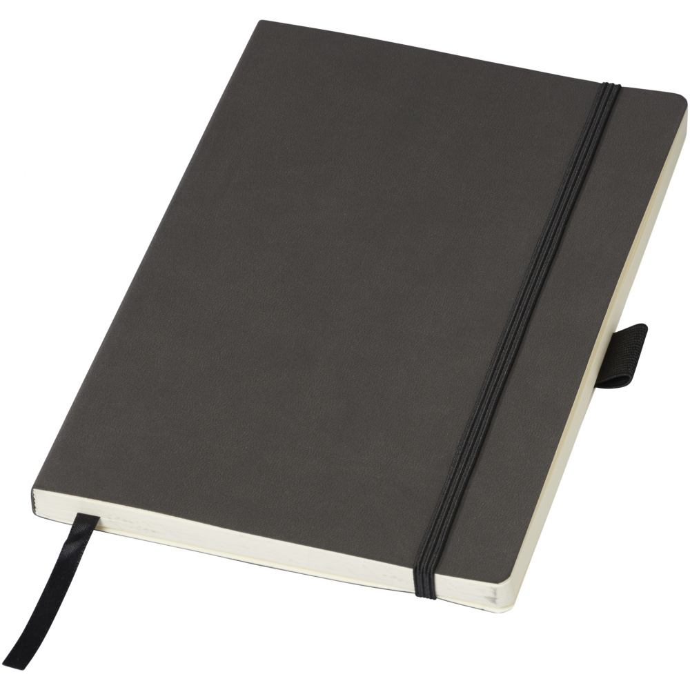 Logo trade promotional giveaways picture of: Revello Notebook A5, black