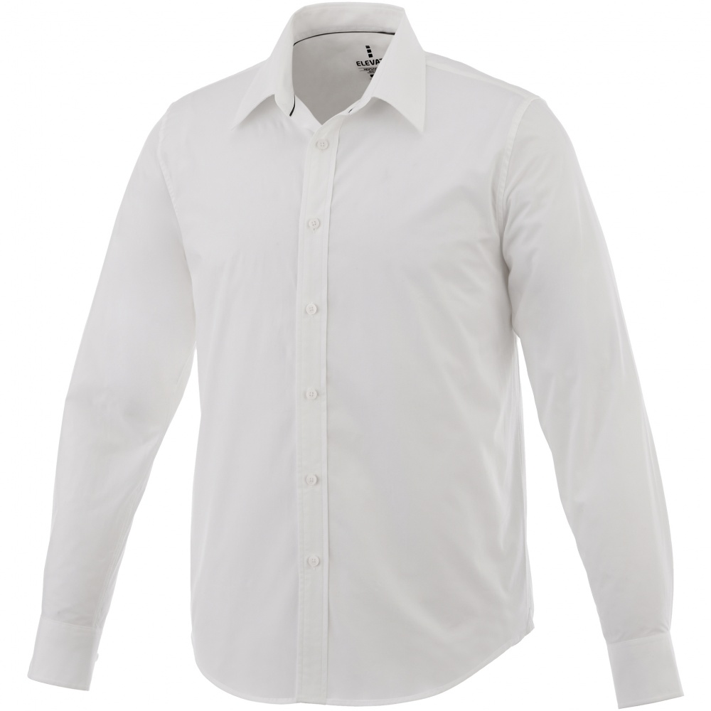 Logo trade promotional giveaway photo of: Hamell long sleeve shirt, white