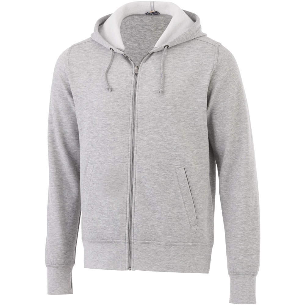 Logo trade promotional products image of: Cypress full zip hoodie, grey