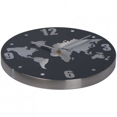 Logotrade promotional item image of: Aluminium wall clock, grey/black