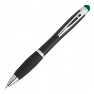 Logotrade promotional item picture of: Light up touch pen for engraving LA NUCIA, Green