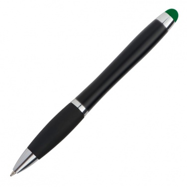 Logo trade promotional giveaway photo of: Light up touch pen for engraving LA NUCIA, Green