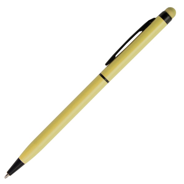 Logotrade promotional giveaway image of: Touch Top ballpen, yellow