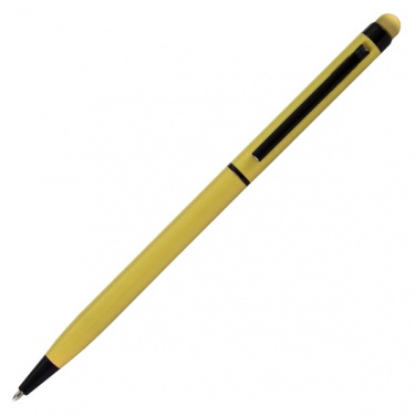 Logo trade promotional giveaways image of: Touch Top ballpen, yellow