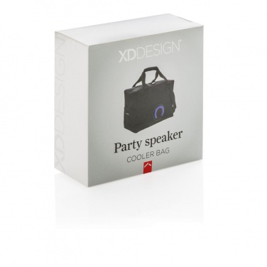 Logo trade promotional giveaway photo of: Party speaker cooler bag, black