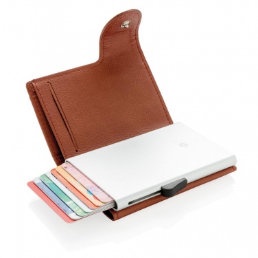 Logo trade promotional giveaways picture of: C-Secure RFID card holder & wallet, brown