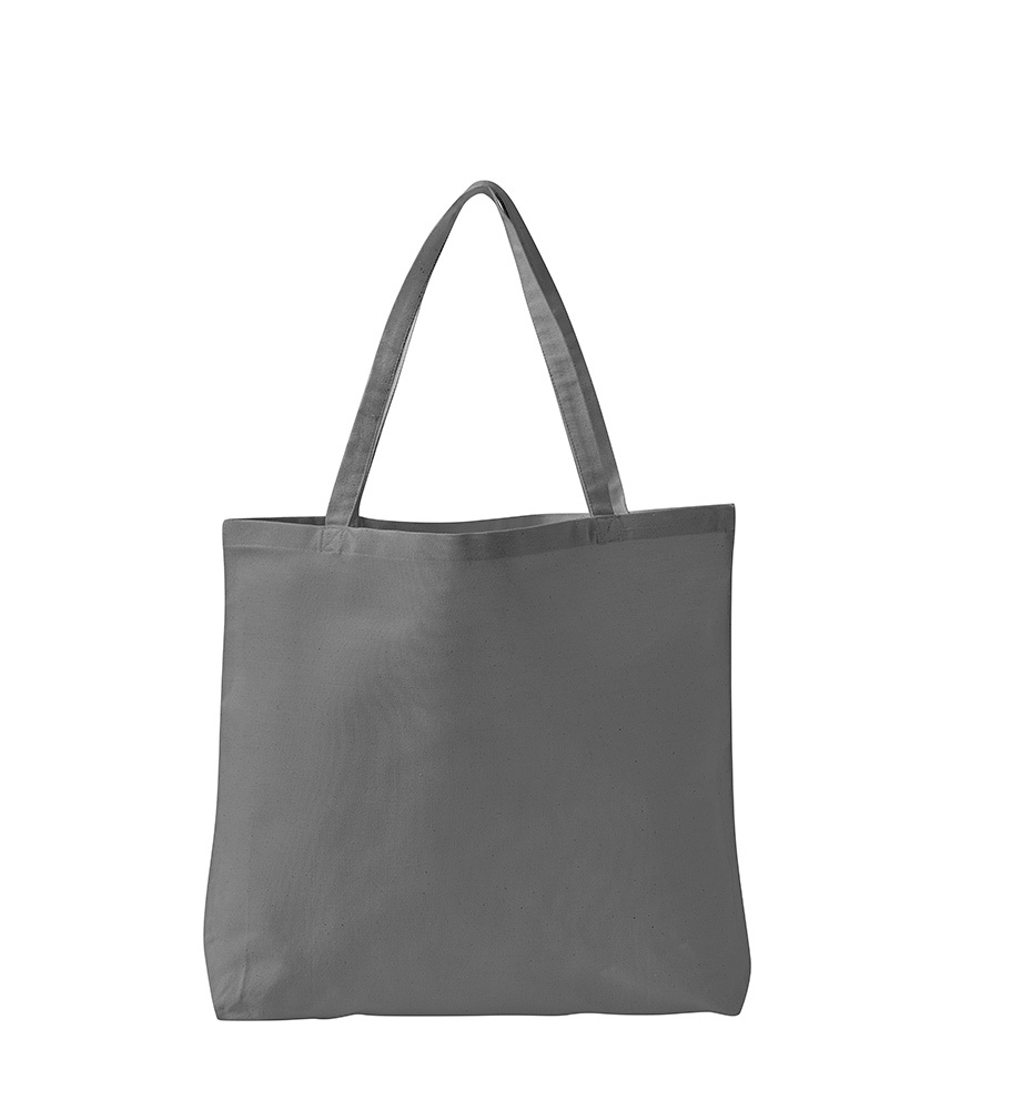 Logo trade promotional giveaways picture of: Canvas bag GOTS, grey