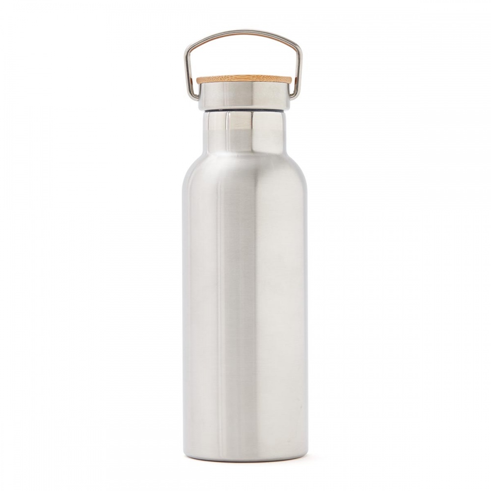 Logo trade advertising products image of: Miles insulated bottle, silver