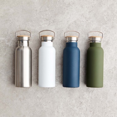 Logo trade promotional giveaways image of: Miles insulated bottle, silver