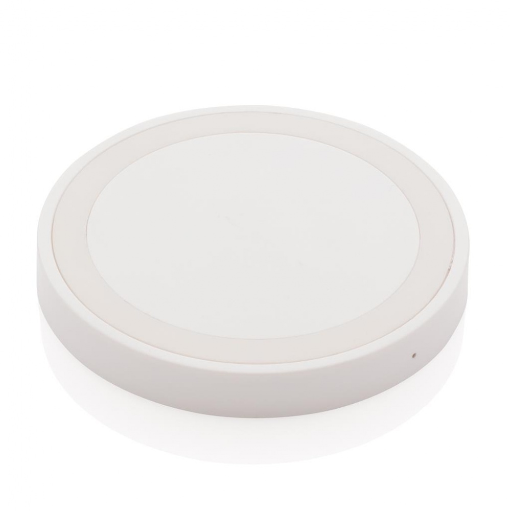 Logo trade promotional gift photo of: 5W wireless charging pad round, white