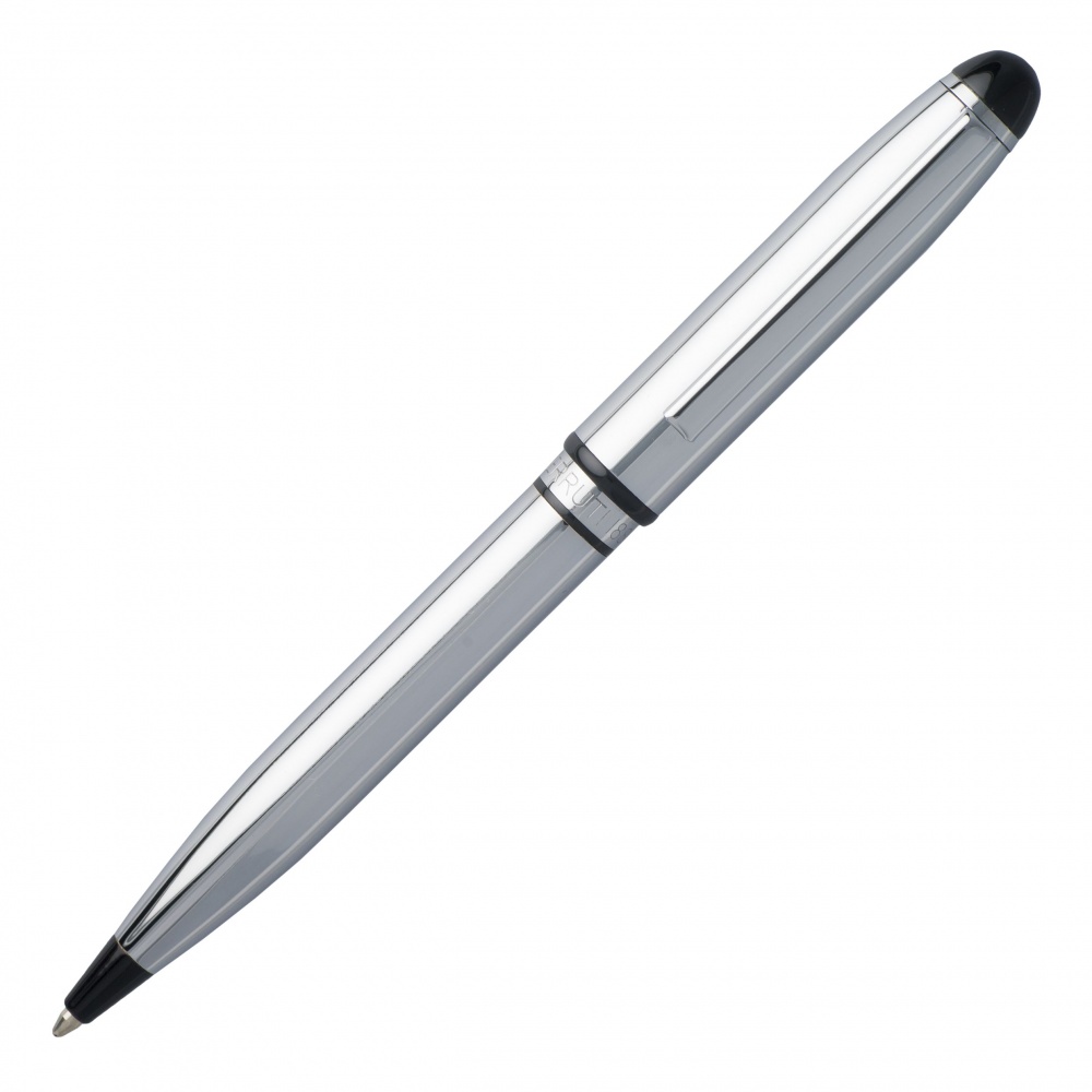 Logo trade promotional gifts picture of: Ball pen Leap Chrome, Grey