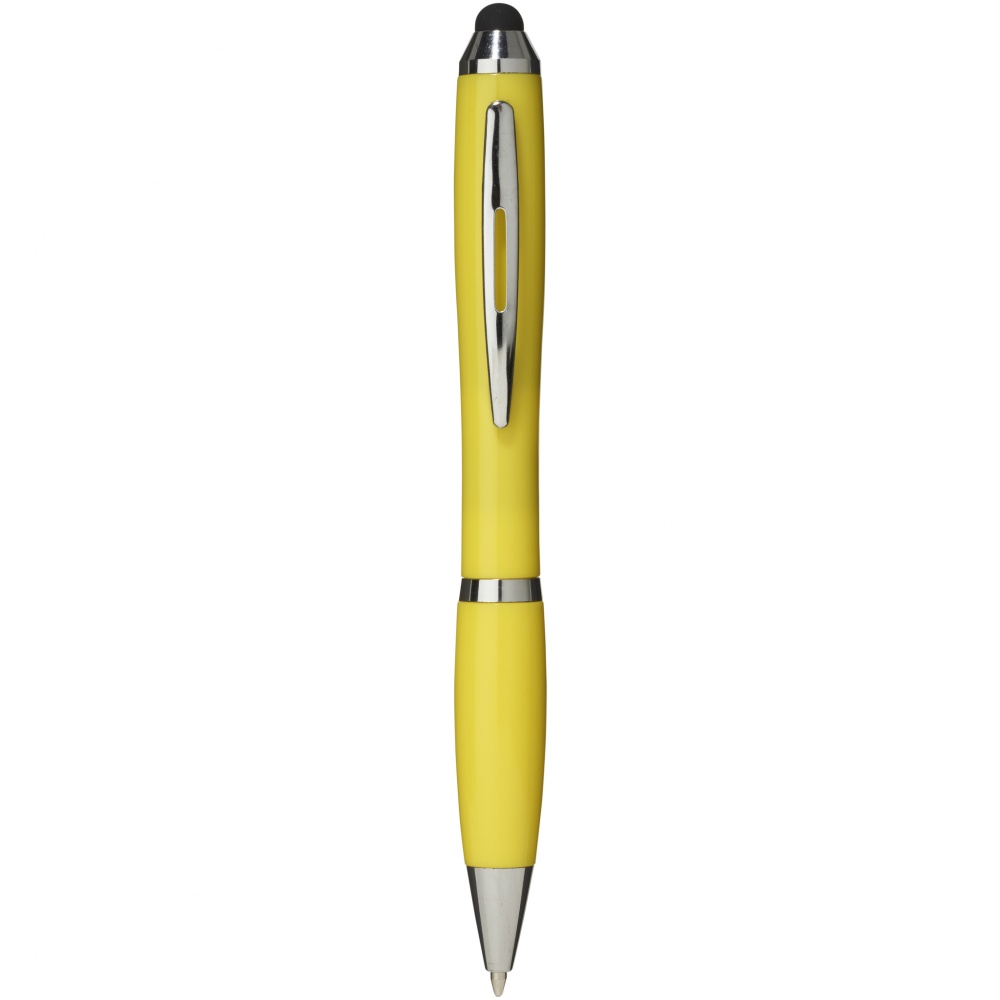 Logo trade promotional giveaways picture of: Nash stylus ballpoint pen, yellow