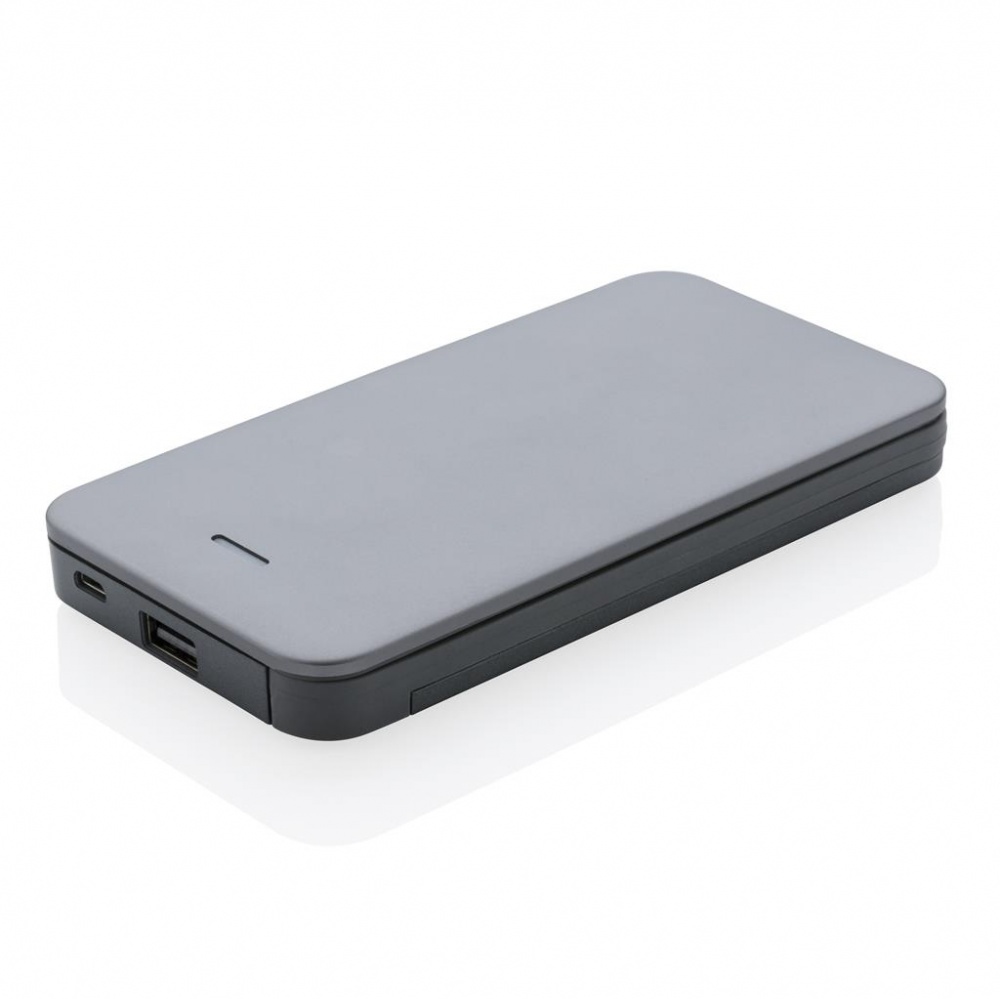 Logo trade promotional products picture of: 10.000 mAh MFi licensed powerbank , silver