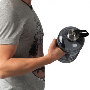 Logotrade promotional item image of: Fitness dumbbell drinking bottle, black