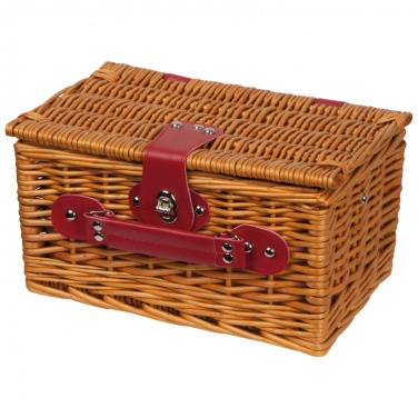 Logo trade promotional items image of: Picnic basket with cutlery, brown