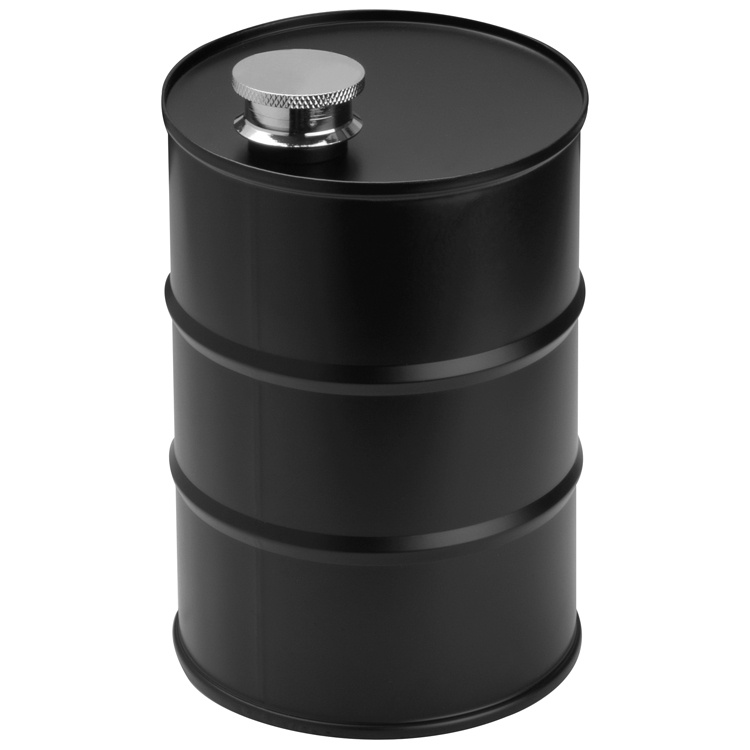 Logotrade corporate gift image of: Hip flask barrel, black