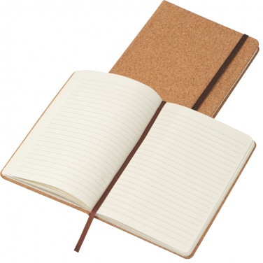 Logo trade corporate gifts image of: Cork notebook - DIN A5, beige