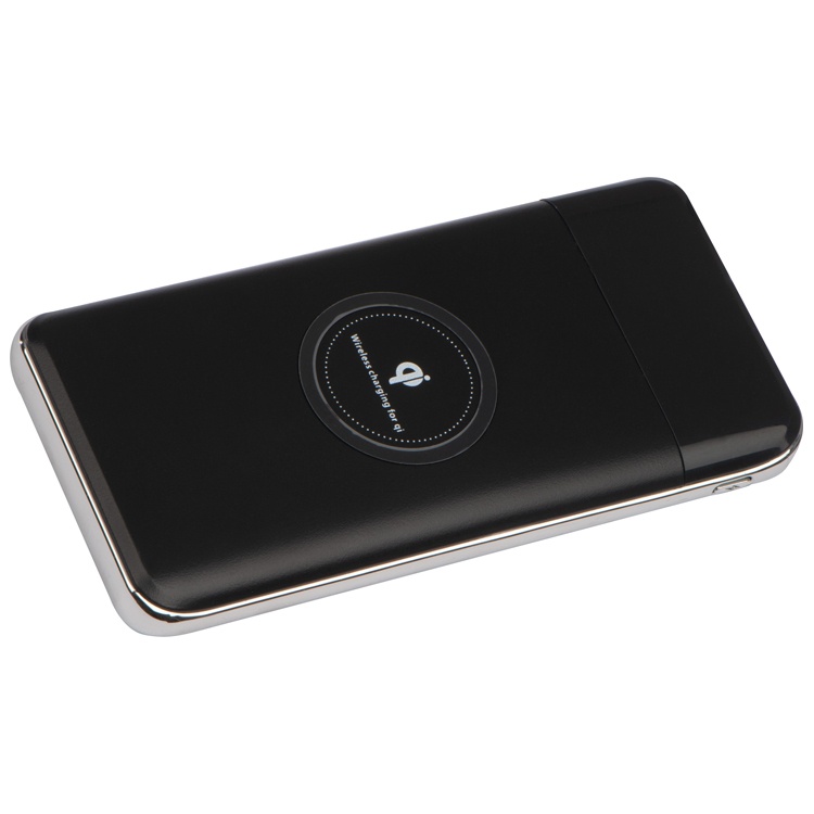 Logotrade corporate gift image of: Wireless powerbank - 8000 mAh, black