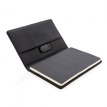 Logotrade promotional merchandise picture of: Light up logo notebook A5, Black