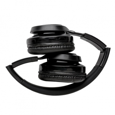 Logotrade corporate gift image of: Wireless light up logo headphone, black