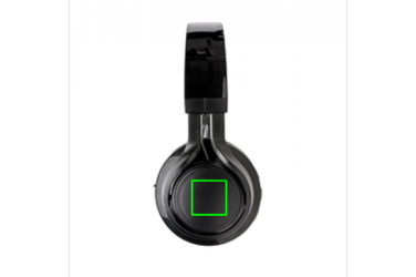 Logotrade promotional gift image of: Wireless light up logo headphone, black