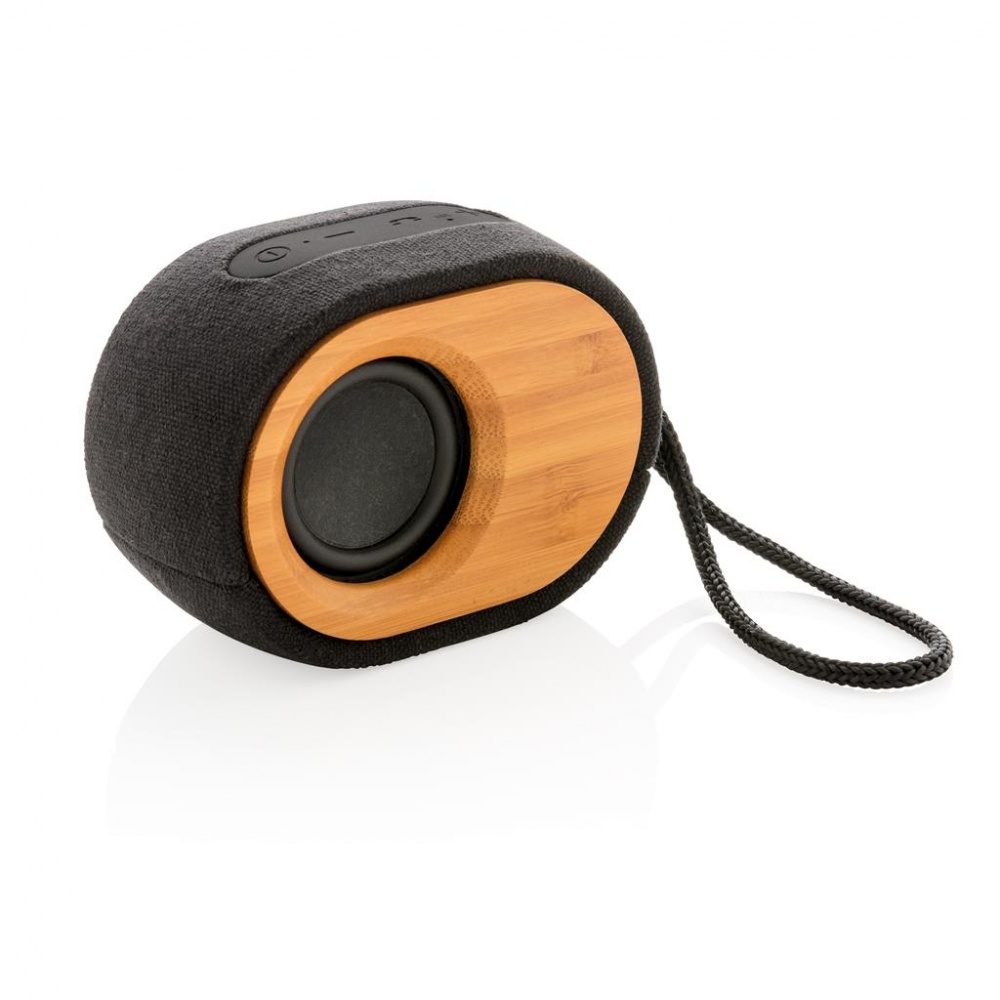 Logo trade corporate gifts image of: Cool Bamboo X  speaker, black