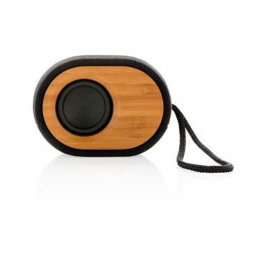 Logo trade promotional items image of: Cool Bamboo X  speaker, black