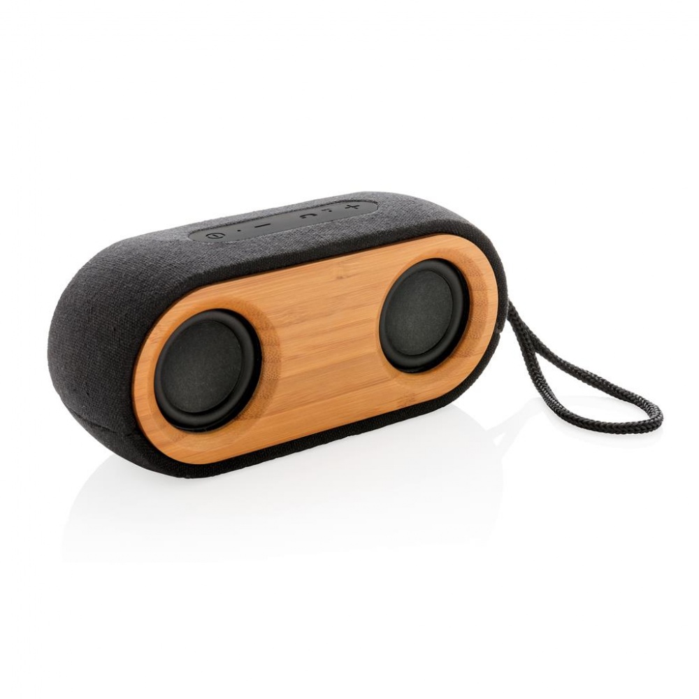 Logotrade advertising product image of: Bamboo X double speaker, black