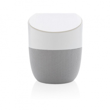 Logo trade promotional merchandise photo of: Home speaker with wireless charger, white