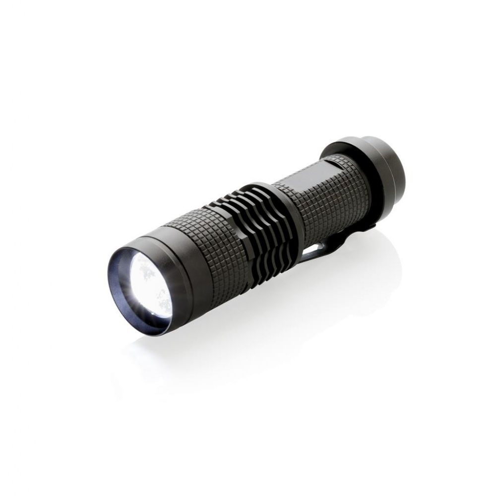 Logotrade promotional item picture of: 3W pocket CREE torch, black