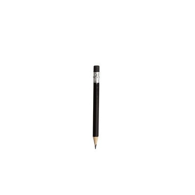 Logo trade promotional product photo of: Pencil, miniature, eraser, black