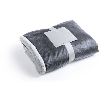 Logo trade corporate gift photo of: Blanket fleece, grey