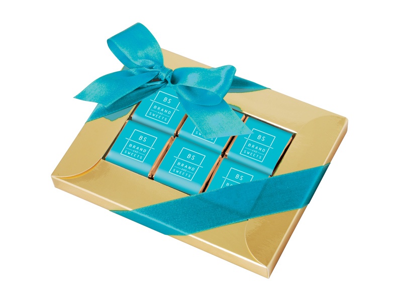 Logo trade corporate gift photo of: Square chocolates frame box