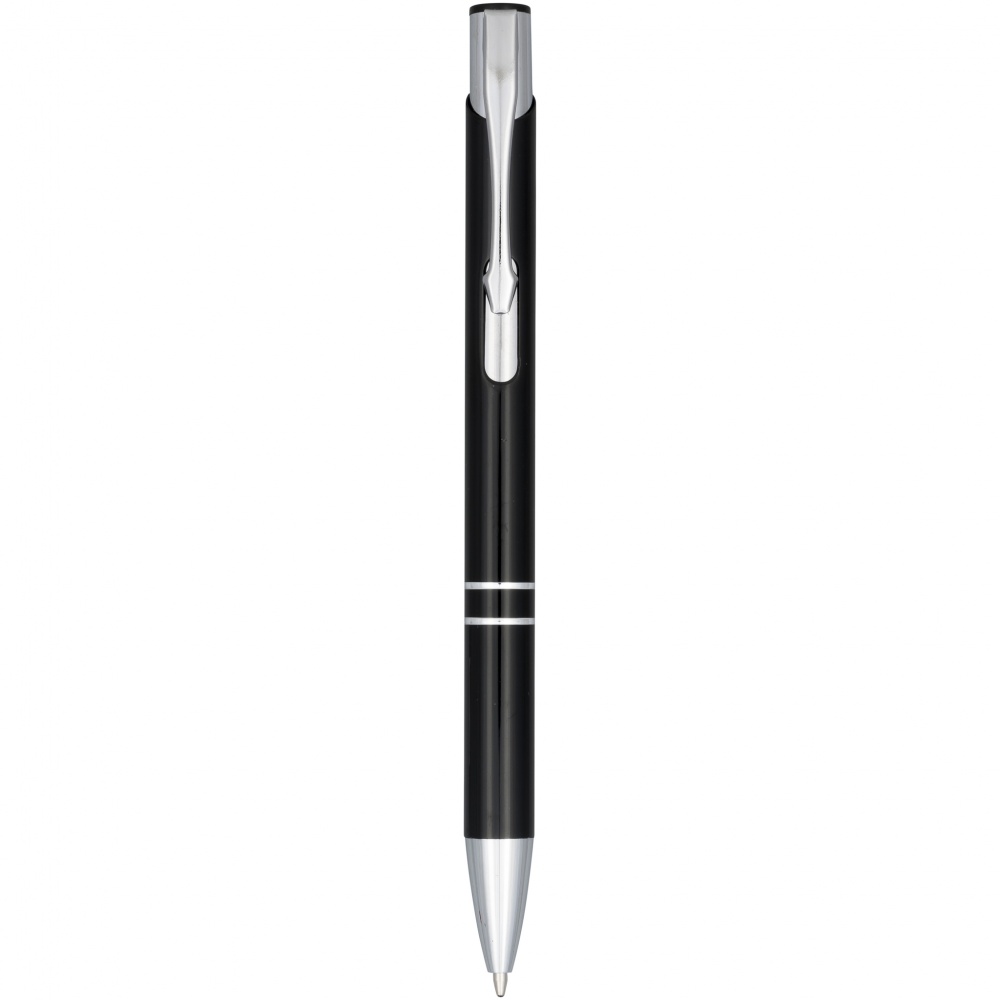 Logo trade promotional merchandise picture of: Moneta anodized ballpoint pen, black
