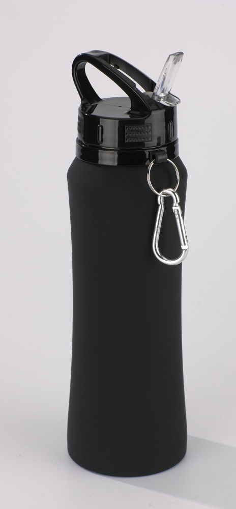 Logotrade corporate gift image of: Water bottle Colorissimo, 700 ml, black