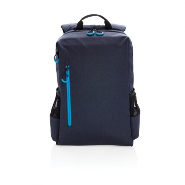 Logotrade promotional merchandise image of: Lima 15" RFID & USB laptop backpack, navy