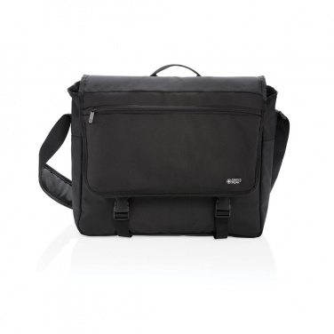 Logotrade promotional gifts photo of: Swiss Peak RFID 15" laptop messenger bag PVC free, black