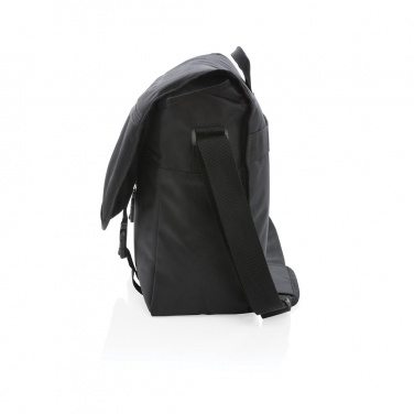 Logotrade promotional merchandise picture of: Swiss Peak RFID 15" laptop messenger bag PVC free, black