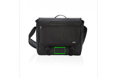 Logotrade business gift image of: Swiss Peak RFID 15" laptop messenger bag PVC free, black
