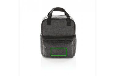 Logo trade advertising product photo of: Cooler bag with 2 insulated compartments, anthracite