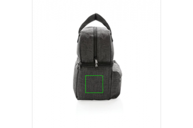 Logo trade corporate gift photo of: Cooler bag with 2 insulated compartments, anthracite