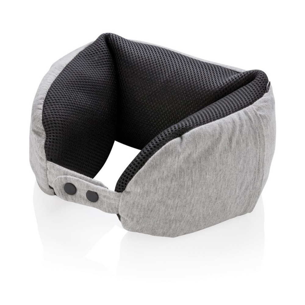 Logotrade advertising product image of: Deluxe microbead travel pillow, grey / black