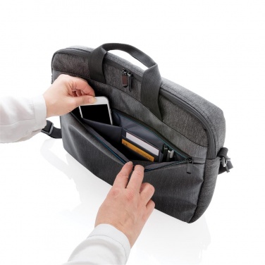 Logotrade promotional product image of: 900D laptop bag PVC free, black