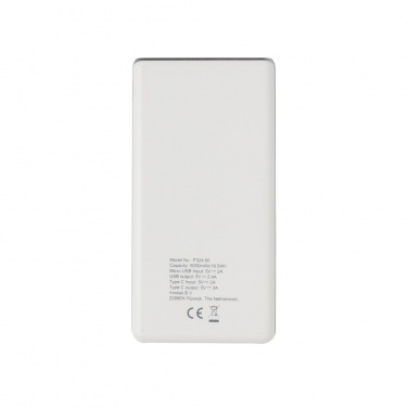 Logotrade promotional gift picture of: Ultra fast 5.000 mAh powerbank, white