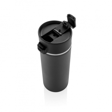 Logo trade promotional giveaway photo of: Bogota vacuum coffee mug with ceramic coating, black