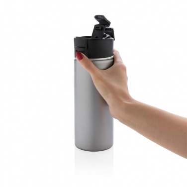 Logotrade promotional gift picture of: Bogota vacuum coffee mug with ceramic coating, grey