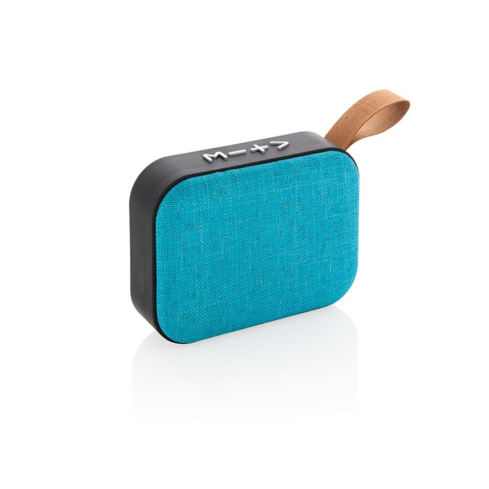 Logo trade corporate gifts image of: Fabric trend speaker, blue