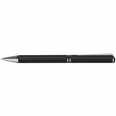 Logotrade promotional giveaway picture of: Metal ballpen with zig-zag clip, black