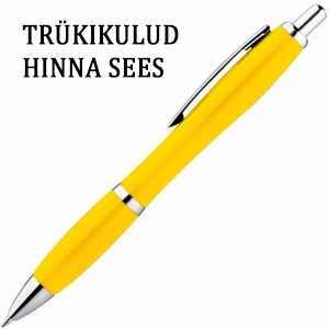Logotrade corporate gift picture of: Ball pen 'Wladiwostock',  color yellow