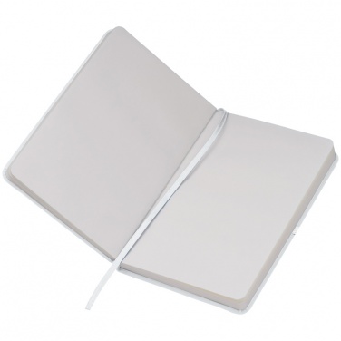 Logo trade promotional gifts picture of: Notebook A6 Lübeck, white